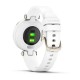 Смарт-часы Garmin Lily Sport с кремово-золотистым безелем, белым корпусом и силиконовым ремешком