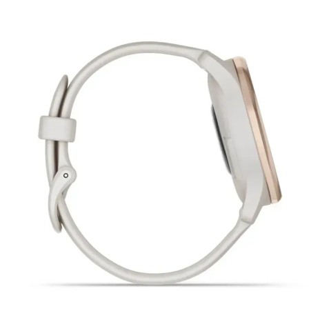 Смарт-часы Garmin vivomove Trend с персиково-золотистым стальным безелем, корпусом и ремешком цвета айвори