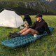 Матрац туристичний надувний одномісний Naturehike CNK2550WS019, 200x60x9.5 см, синій, прямокутний із вбудованою помпою