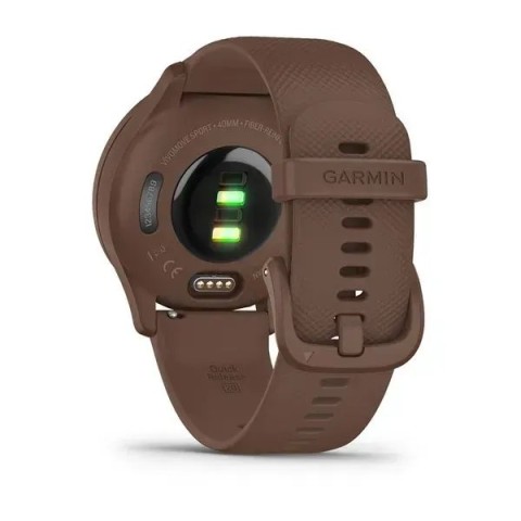 Смарт-часы Garmin vivomove Sport цвета какао с силиконовым ремешком и персиково-золотистыми вставками