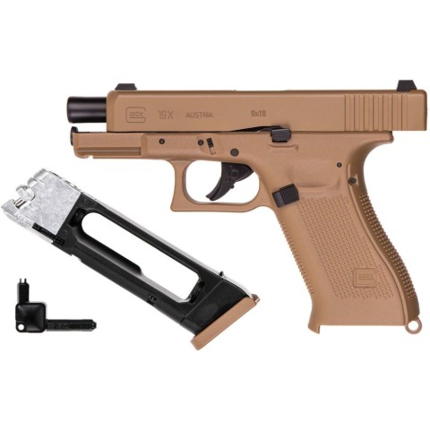 Пневматичний пістолет Umarex Glock 19X TAN Blowback кал.4,5мм (з затворною затримкою) (5.8367 )