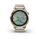 Смарт-часы Garmin fenix 7S Sapphire Solar кремово-золотистые титановые с нейлоновым ремешком кремового цвета