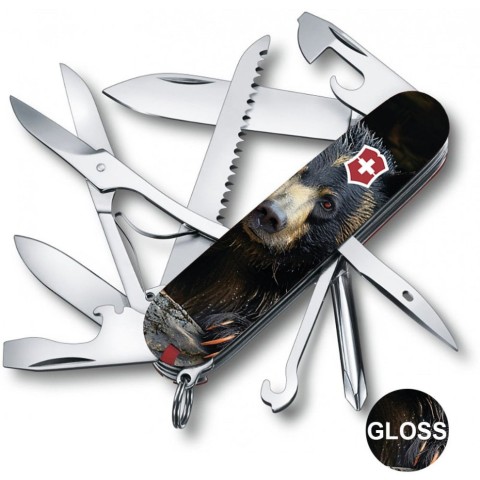 Ніж Victorinox Fieldmaster Animal 91мм,15функ ,Чорний ведмідь