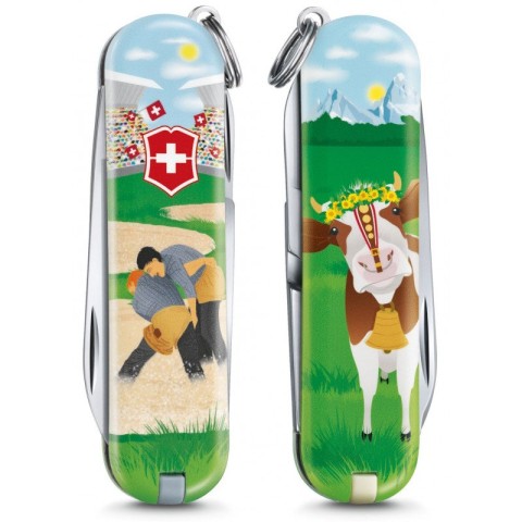 Ніж Victorinox Classic LE Swiss Wrestling 58мм,1сл,7функ,кольоровий