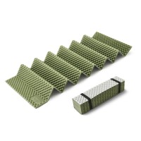 Килимок туристичний складаний одномісний IXPE Naturehike CNK2450WS044 з алюмінієвою плівкою, 195x60x1.8 см, оливковий