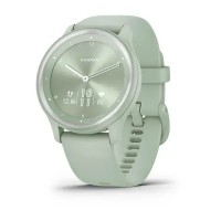 Смарт-часы Garmin vivomove Sport цвета ментола с силиконовым ремешком и серебристыми вставками