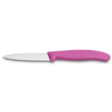Нож кухонный Victorinox SwissClassic, 8 см, серрейтор, розовый