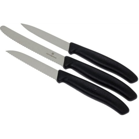 Набір кухонний Victorinox SwissClassic Paring Set 3 ножа з чорн. ручкою (8,8,11см) у подар.упак.