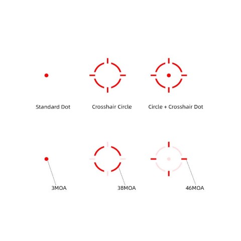 Приціл коліматорний Vector Optics Frenzy Plus 1x18x20 Enclosed SOL Multi Reticle VOD footprint