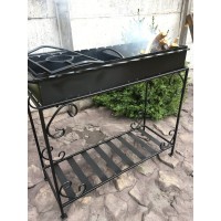 Мангал із дровницею на 15 шампурів 4мм