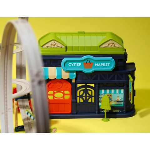 Ігровий набір OTAMANKO ХОРОБРИЙ ПАРОВОЗИК трюкова залізниця, 175 деталей,