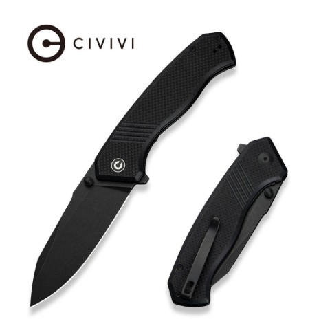 Ніж складаний туристичний Civivi Placoid, (9.3 см) 14C28N / G10 чорний