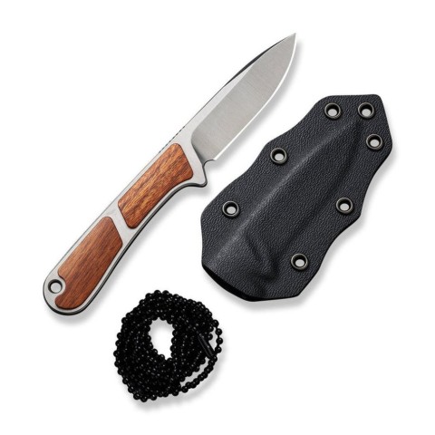 Ніж фіксований тактичний Civivi Mini Elementum, (5.7 см) Nitro-V / Guibourtia Wood