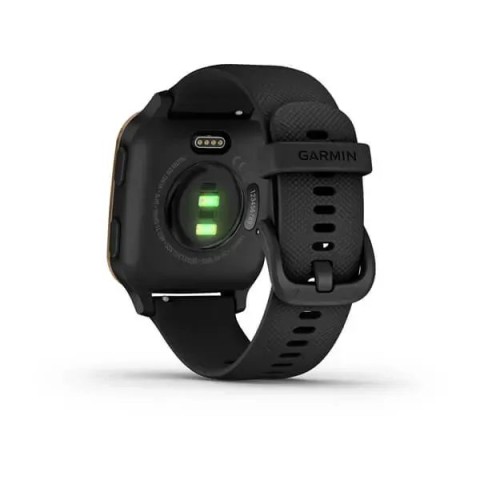 Смарт-годинник Garmin Venu Sq Music Edition чорний з рожево-золотистим безелем