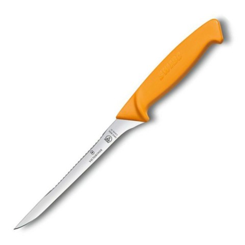 Кухонний ніж Victorinox Swibo Fish Filleting гнучкий лезо 16см з жовт. ручкою