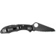 Ніж Spyderco Salt 2 Black Blade, серрейтор, H-1, FRN black