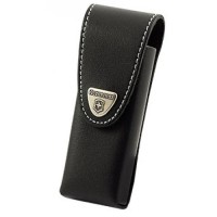 Чохол на пояс Victorinox 111мм шкір.чорн на липучці з повор. кліпом до 4 шарів