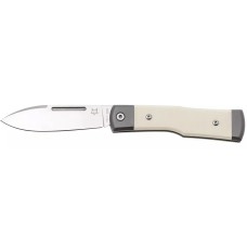 Нож Fox Gunstock, bison Micarta + titanium ц:white