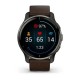 Смарт-часы Garmin Venu 2 Plus графитовые с коричневым кожаным ремешком