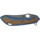 Нож Olamic Wayfarer 247 Damasteel Mouflon blade. FS/Molten ц:blue/bronze