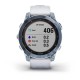 Смарт-часы Garmin fenix 7 Sapphire Solar минерально-синие титановые DLC с ремешком цвета белого камня