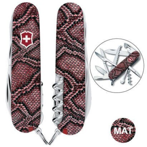 Нож Victorinox Swiss Army Huntsman Design Принт Кожа питона
