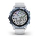 Смарт-годинник Garmin fenix 6 Pro Solar Edition мінерально-синій з білим ремінцем