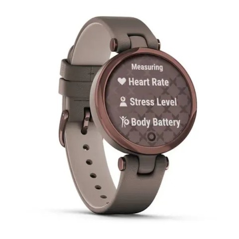 Смарт-часы Garmin Lily Classic с темно-бронзовым безелем, корпусом Paloma и итальянским кожаным ремешком