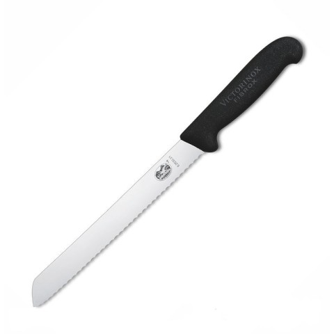 Кухонний ніж Victorinox Fibrox Bread лезо 21см хвил. для хліба з чорн. ручкою