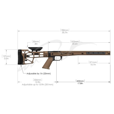 Ложа MDT HS3 для карабина Remington 700 Long Action. Материал - алюминий. Цвет - черный