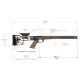 Ложа MDT HS3 для карабина Remington 700 Long Action. Материал - алюминий. Цвет - черный