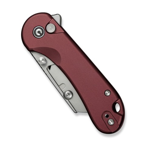 Ніж трапеція складаний кишеньковий Civivi Elementum Utility, (5.8 см) 6Cr13 / Aluminum червоний