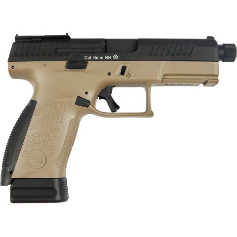 Пистолет страйкбольный ASG CZ P-10C OR-OT Dual-Tone Blow back CO2 6 мм black/fde