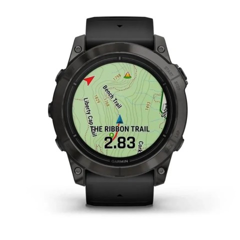 Смарт-годинник Garmin epix Pro Gen 2 Sapphire Edition (51 мм) карбоново-сірий титановий DLC з чорним ремінцем