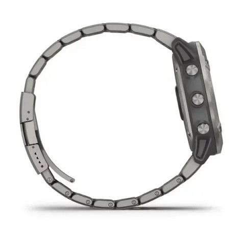 Смарт-часы Garmin fenix 6X Pro Solar титановые серебристые с титановым браслетом