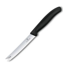 Кухонний ніж Victorinox SwissClassic Cheese&Sausage лезо 11см хвил. з чорн. ручкою