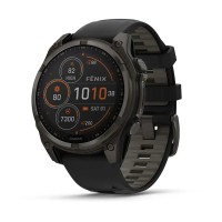Смарт-годинник Garmin fenix 8 (47 мм) Sapphire Solar карбоново-сірий DLC титан чорний/гравійно-сірий