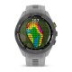 Смарт-годинник Garmin Approach S70 (42 мм) з чорним керамічним безелем та сірим ремінцем