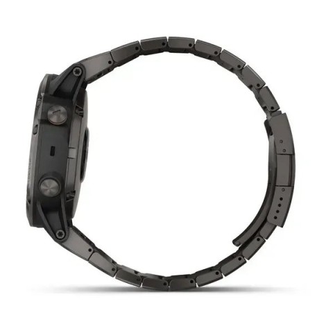 Смарт-годинник Garmin fenix 5X Plus Sapphire сірий титановий DLC з титановим ремінцем