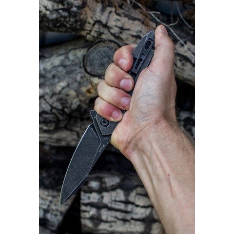 Ніж складаний туристичний Ruike P128-SB, (9.3 см) 14C28N / 3cr14n чорний