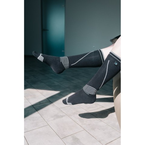 Водонепроникні шкарпетки Dexshell Longlite Socks 2.0, блакитні полоски, розмір M (39-42)