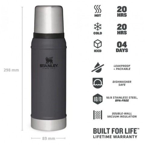 Термос Stanley Legendary Classic Charcoal 0,75 л