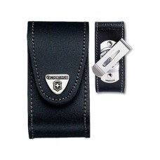 Чохол на пояс Victorinox 84-91мм шкір.чорн на липучці з повор. кліпом 5-8 шарів