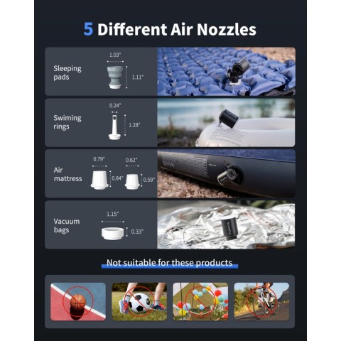 Насос-ліхтар кемпінговий Flextail Tiny Pump Х, чорний