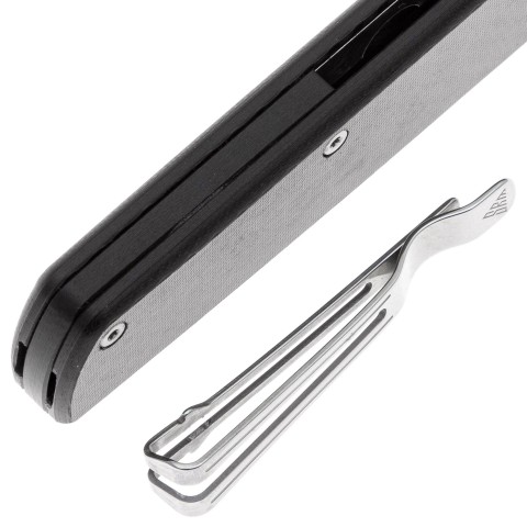 Ніж SRM Qrick 408L-KB, Sandvik 14C28N, G10 + carbon fiber, чорний