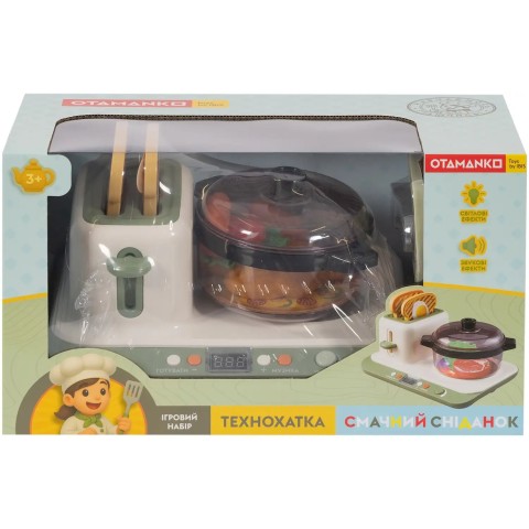 Игровой набор OTAMANKO ТЕХНОХАТКА: Вкусный завтрак (Индукционная плита и тостер)