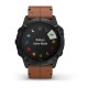 Смарт-часы Garmin fenix 6X Sapphire Edition черные DLC с каштановыми кожаным ремешком