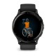 Смарт-годинник Garmin Venu 3 чорний зі сланцевим сталевим безелем і силіконовим ремінцем