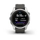 Смарт-часы Garmin fenix 7S Pro Solar Edition серебристые с ремешком графитового цвета