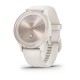 Смарт-годинник Garmin vivomove Sport кольору айворі із силіконовим ремінцем і персиково-золотистими вставками